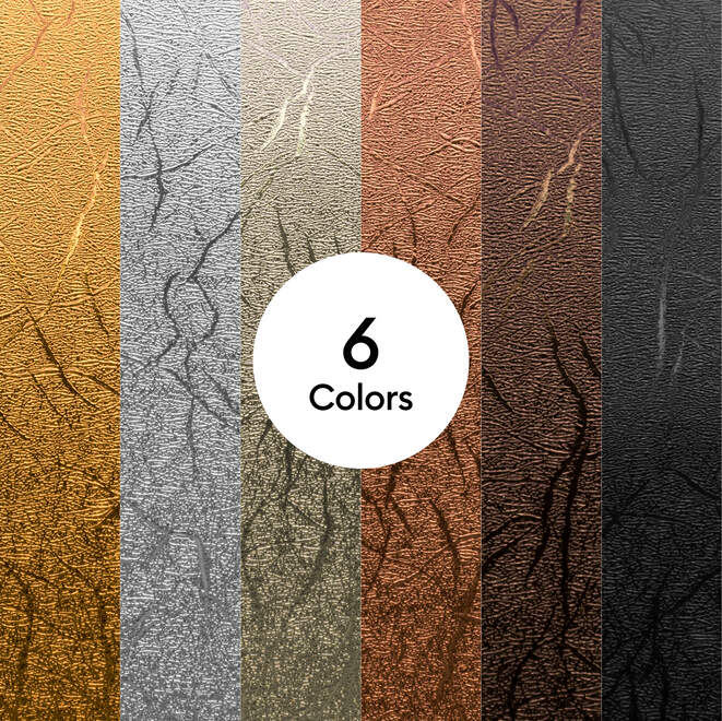Textured Metallic Vinyl – Permanent, Luxe Sampler (0.3m / 12 in) (6 ct)