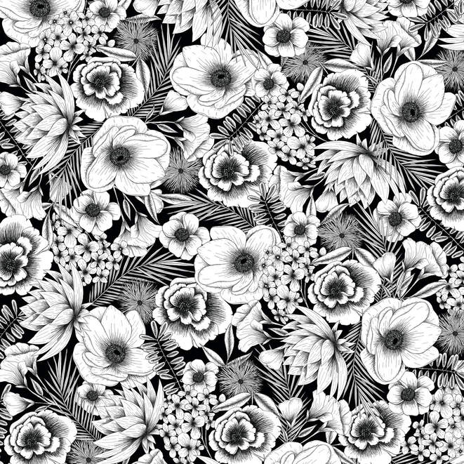 Infusible Ink™ Transfer Sheet Patterns, Black Botanicals