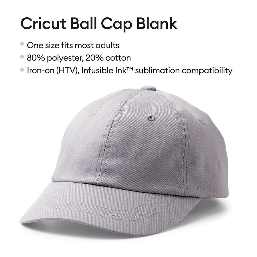 Cricut Ball Cap Blank, Gray (1 ct)