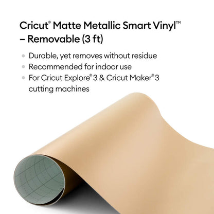 Matte Metallic Smart Vinyl™ – Removable, Silver (3 ft)