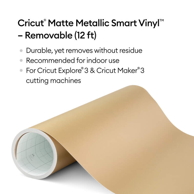 Matte Metallic Smart Vinyl™ – Removable, Silver (12 ft)