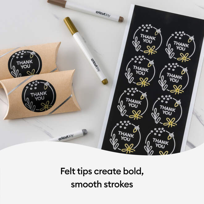 Cricut Joy™ Permanent Metallic Markers 1.0 mm, Gold/Silver/Copper (3 ct)