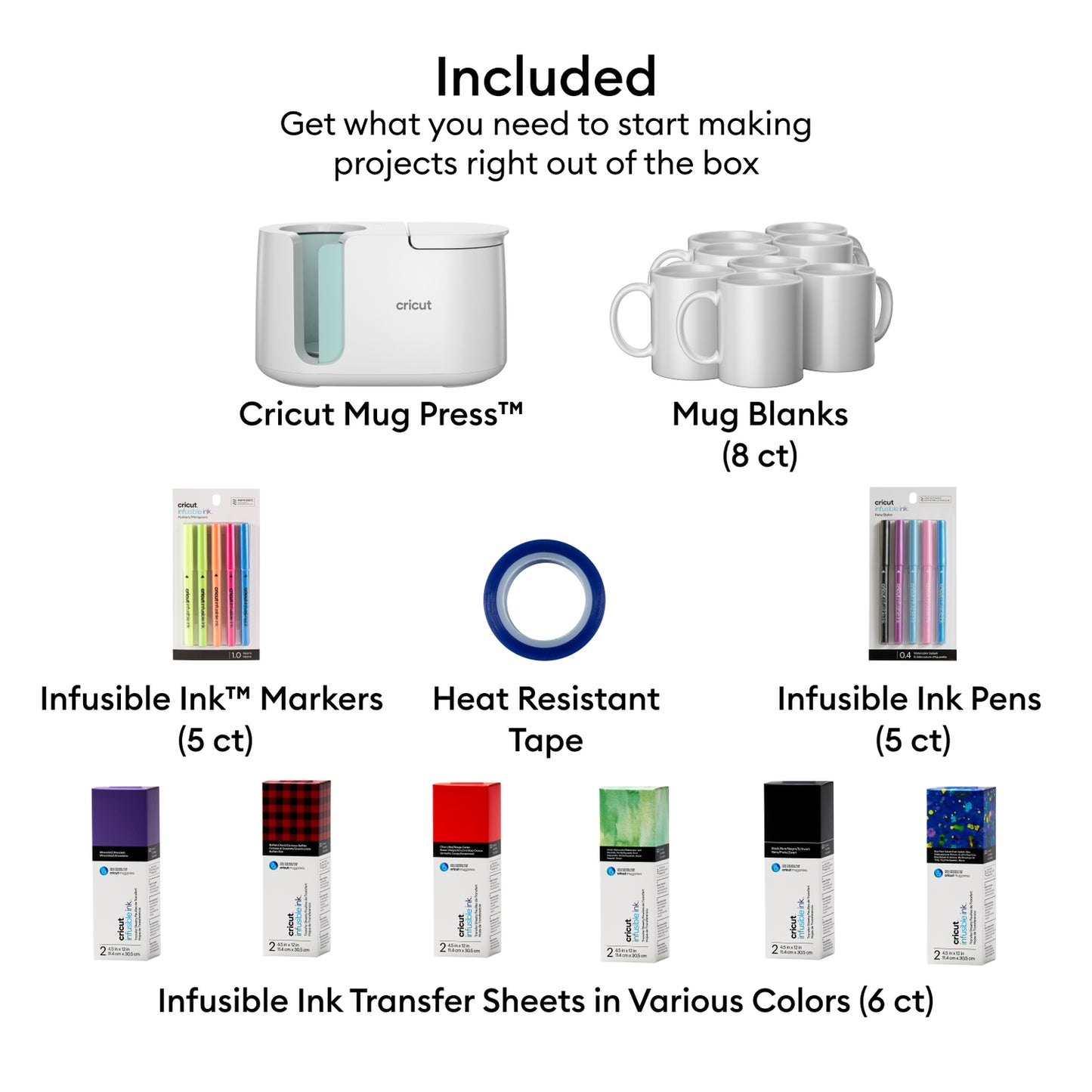 Cricut Mug Press™ + Everything Materials Bundle
