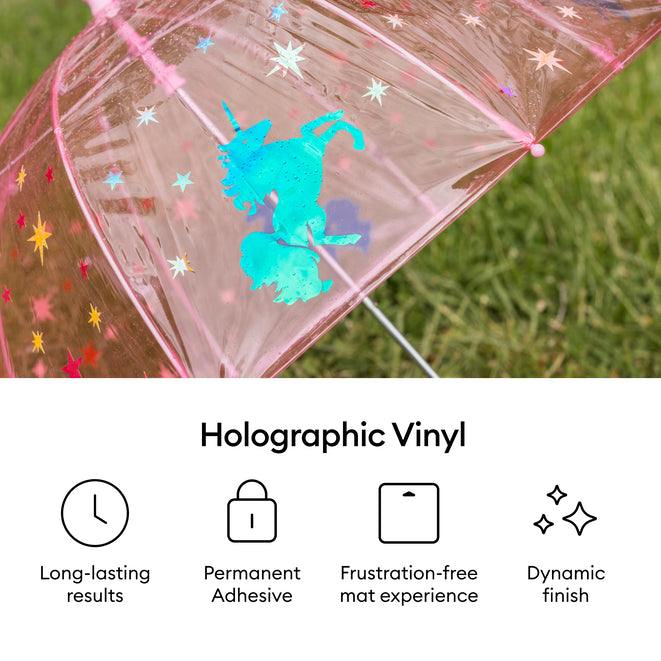 Holographic Vinyl (1.2m / 4 ft), Blue