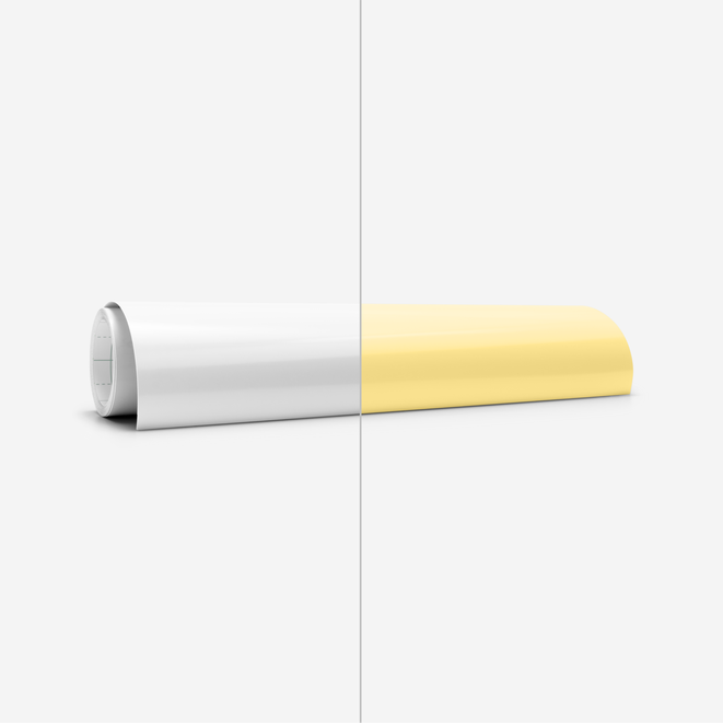 UV-Activated, Colour-Changing Iron-On, White - Yellow