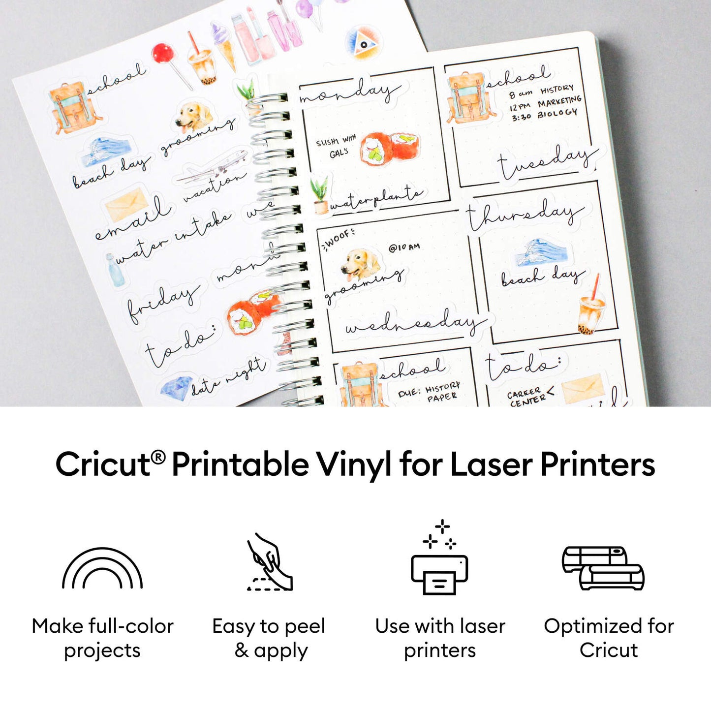 Printable Vinyl for Laser Printers - 8.5 in x 11 in (25 ct)