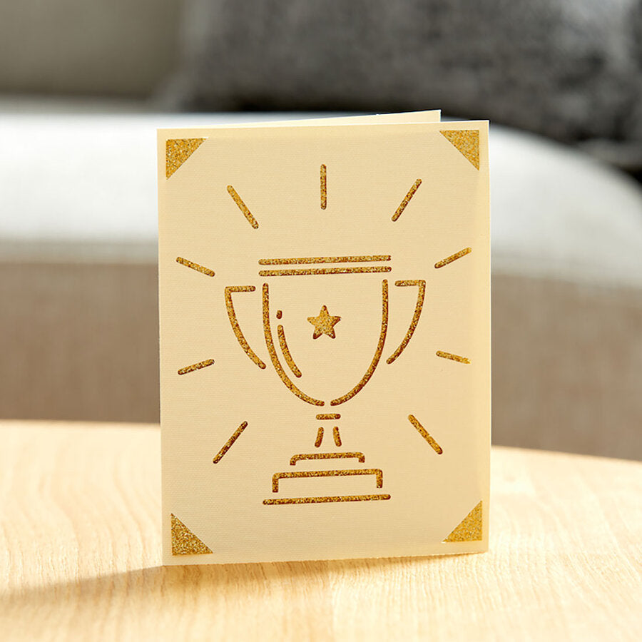 Cricut Joy™ Insert Cards, Cream/Gold Glitter