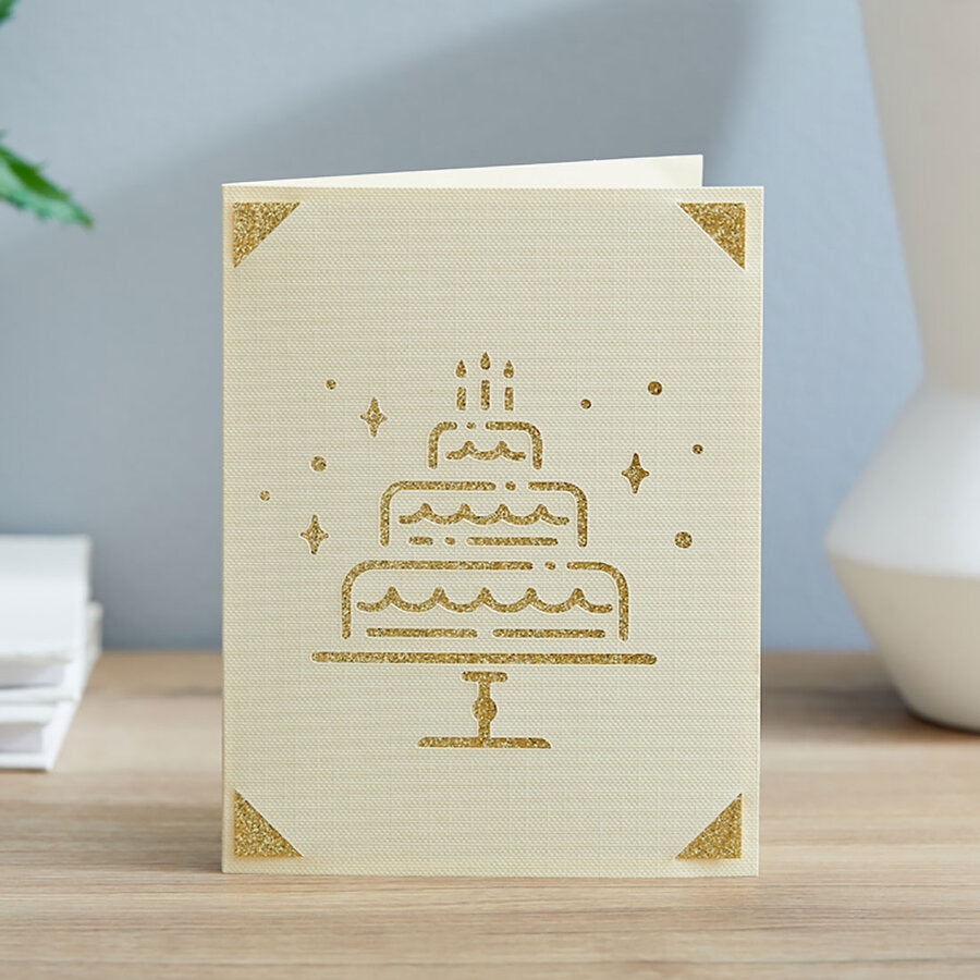 Cricut Joy™ Insert Cards, Cream/Gold Glitter