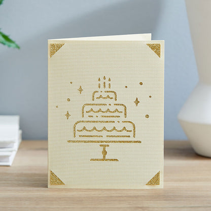 Cricut Joy™ Insert Cards, Cream/Gold Glitter