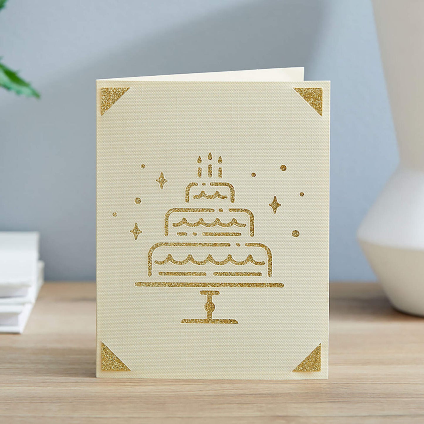 Cricut Joy™ Insert Cards, Cream/Gold Glitter