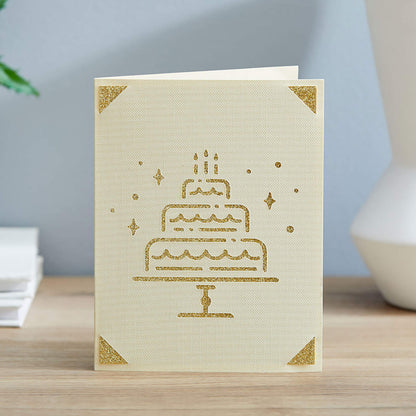 Cricut Joy™ Insert Cards, Cream/Gold Glitter