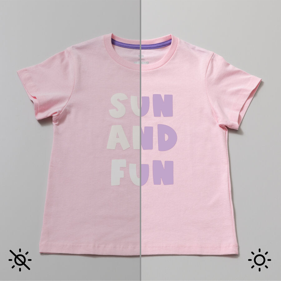 UV-Activated, Colour-Changing Iron-On