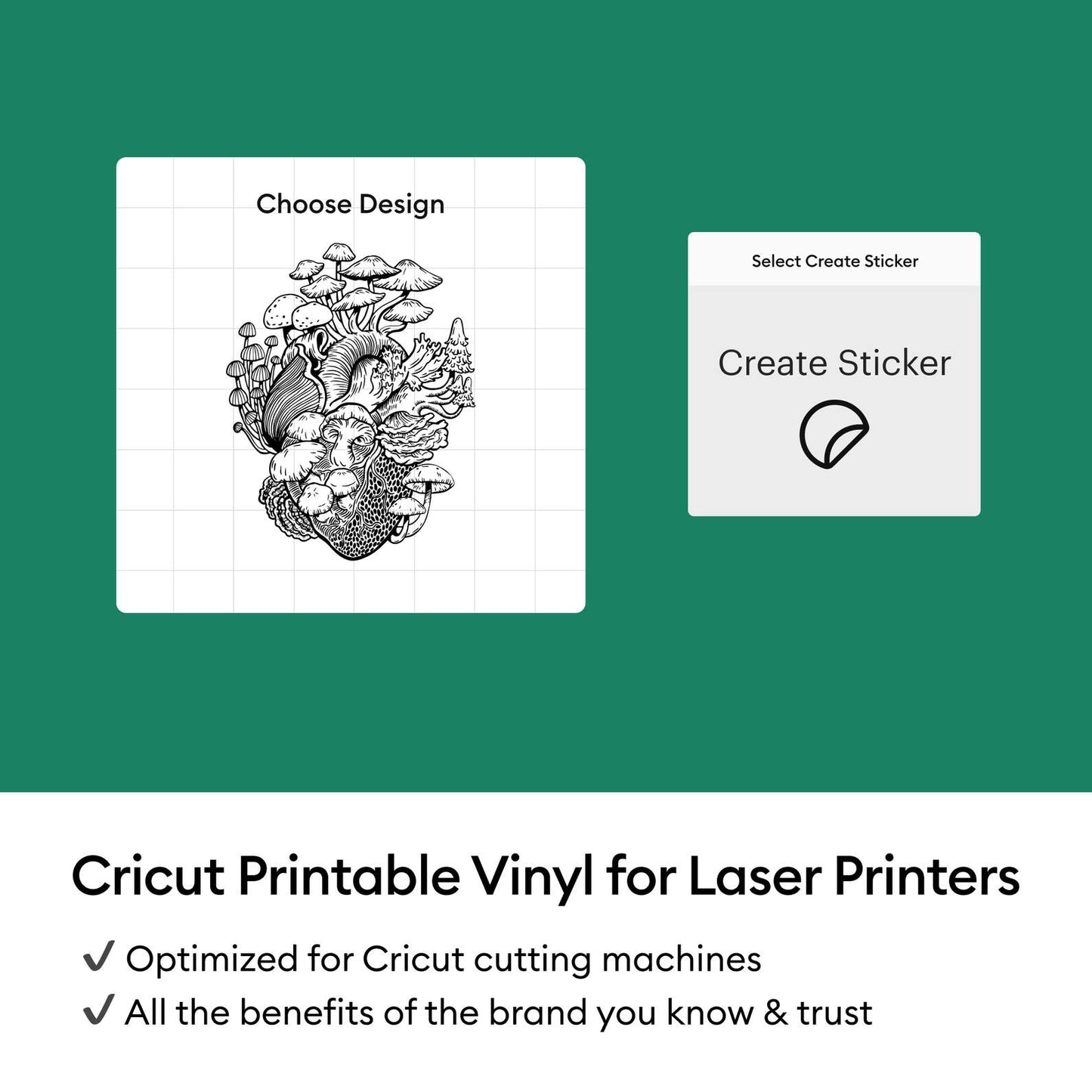 Printable Vinyl for Laser Printers - 8.5 in x 11 in (25 ct)