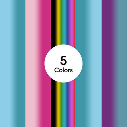 Temperature-Activated, Colour-Changing Vinyl – Permanent, Rainbow Sampler (0.3m / 12 in) (5 ct)