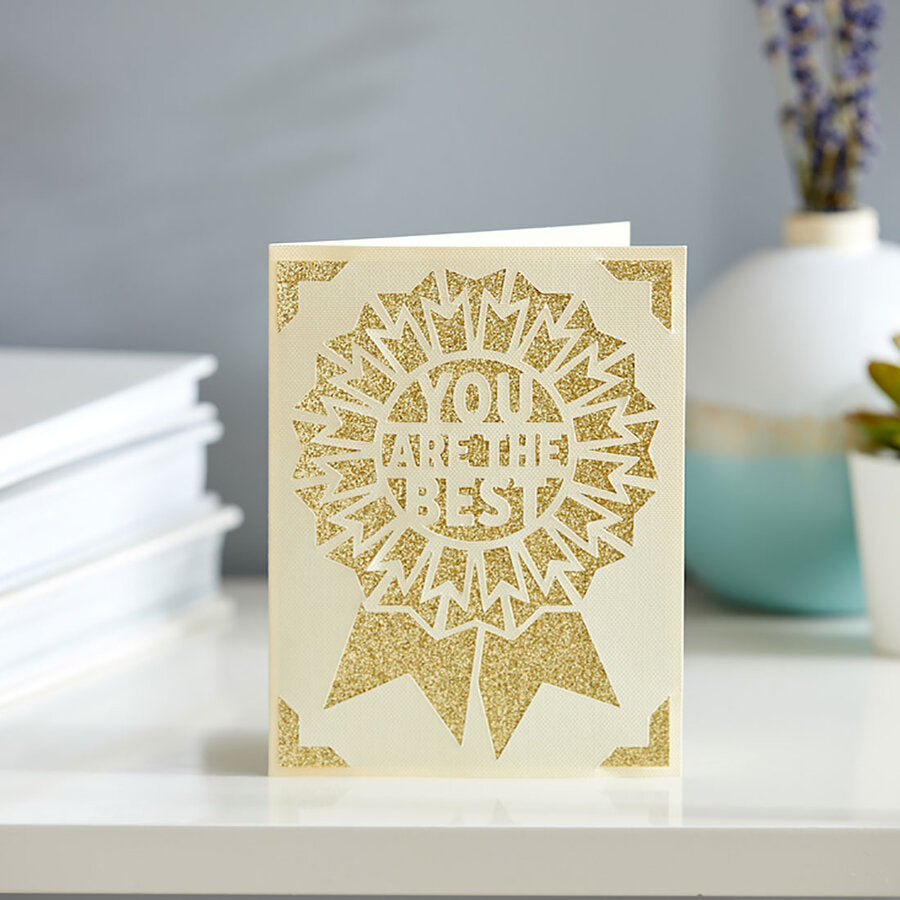 Cricut Joy™ Insert Cards, Cream/Gold Glitter